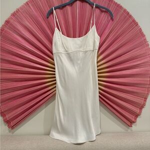 Sold Aritzia White Satin Slip Dress